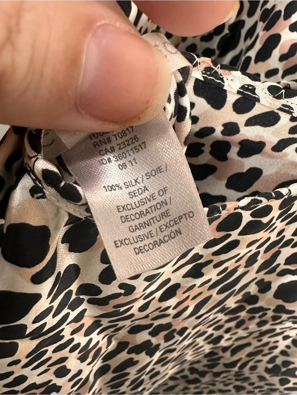 Victoria’s Secret 100% silk Leopard Print Slip Dress with Tie Front